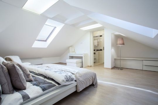 Loft conversion bedroom in Dorset 